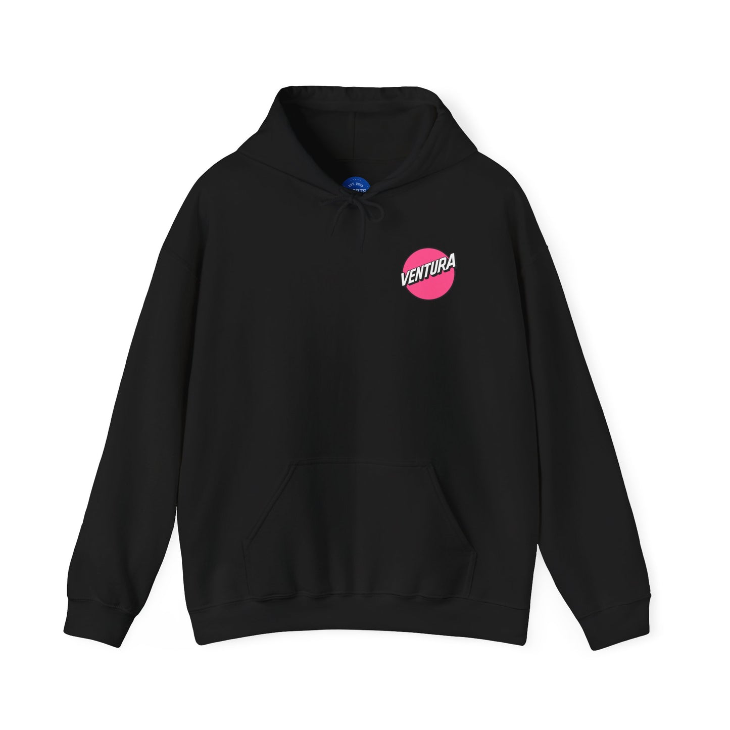 Ventura Black Hoodie — Pink Logo Ventura Sweatshirt