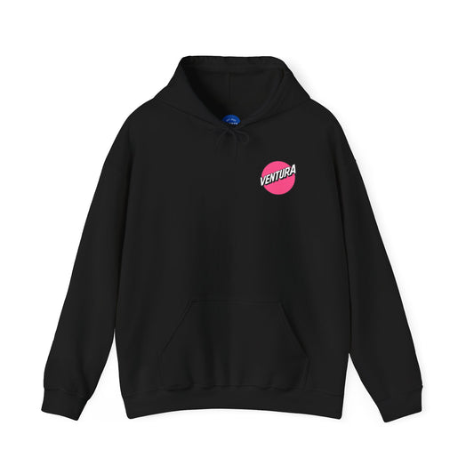 Ventura Black Hoodie — Pink Logo Ventura Sweatshirt