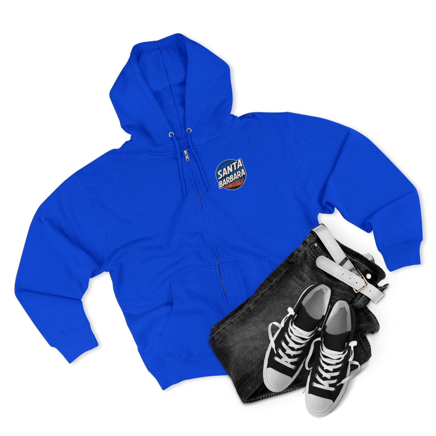 Santa Barbara Cabrillo Blvd Royal Blue Zip Hoodie