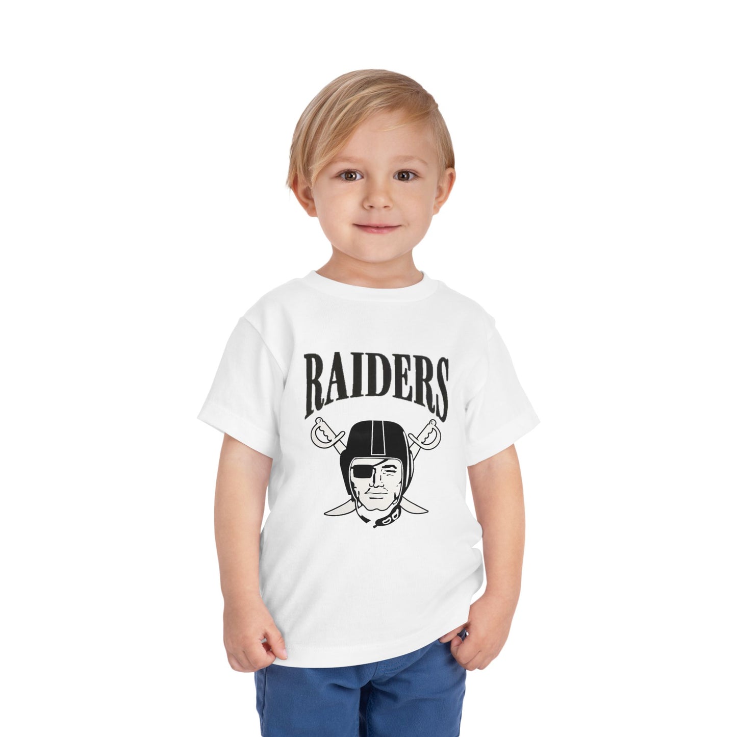 Toddler Raiders Vintage Helmet Football Tee — White