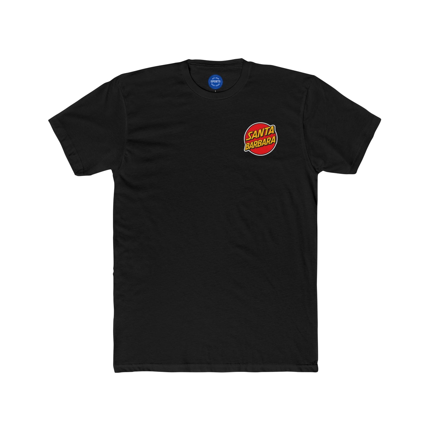 Santa Barbara Red Logo Tee — Classic Cotton Crew
