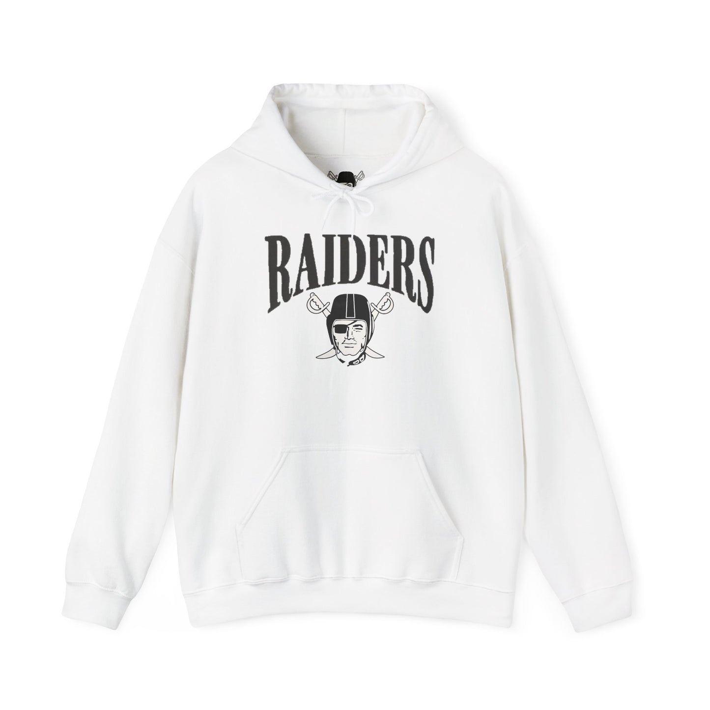 Las Vegas Raiders Tribal Logo Hoodie — Team Logo Fan Sweatshirt (White)