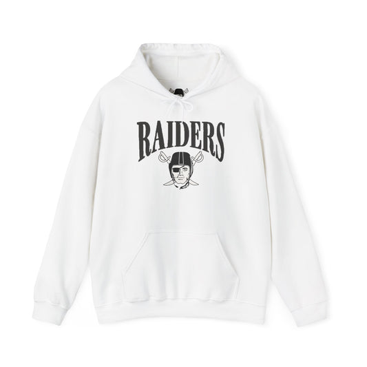 Las Vegas Raiders Tribal Logo Hoodie — Team Logo Fan Sweatshirt (White)