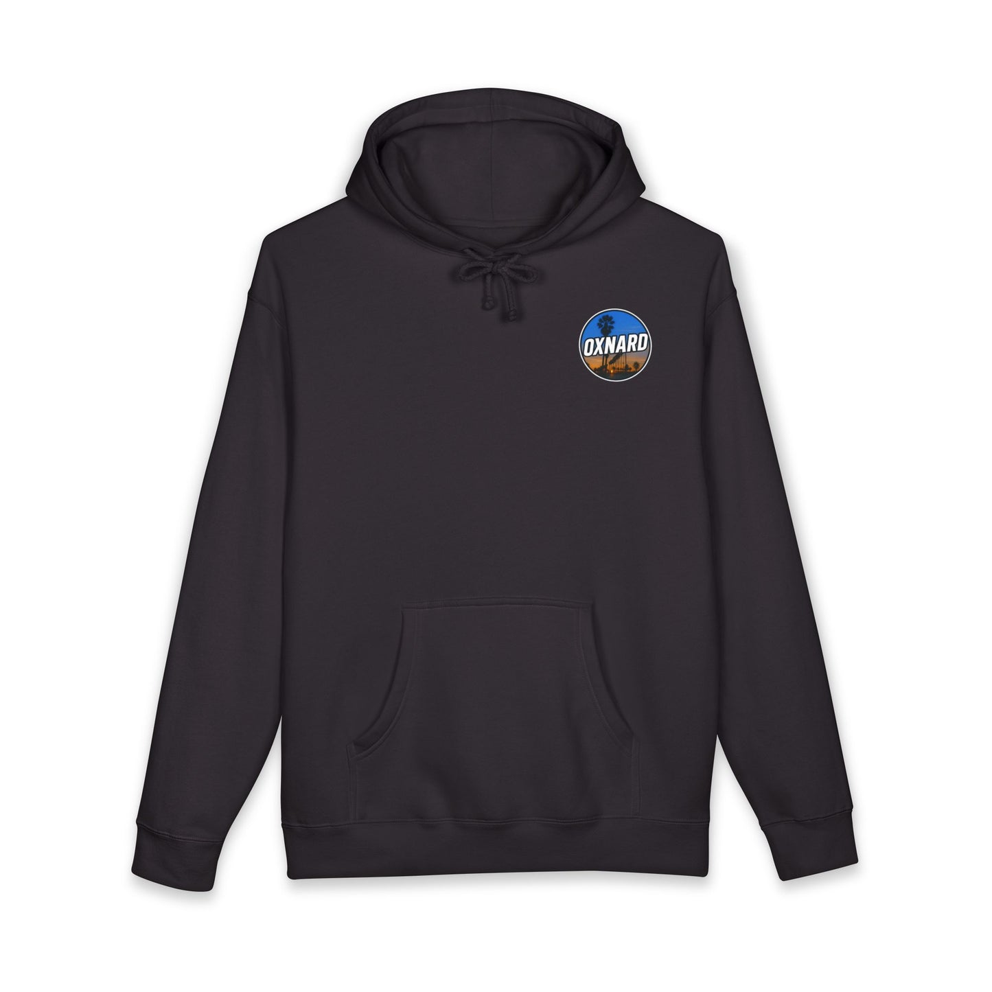 Oxnard Sunset Hoodie — Heavyweight Black Fleece