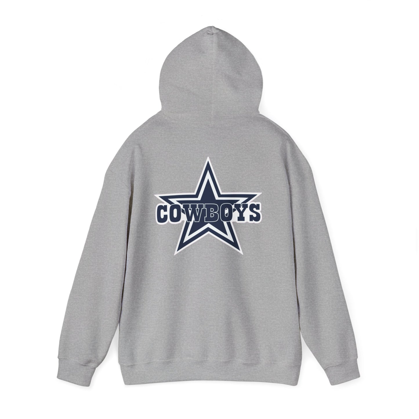 Dallas Cowboys Hoodie — Team Logo Fan Sweatshirt (Sports Grey)