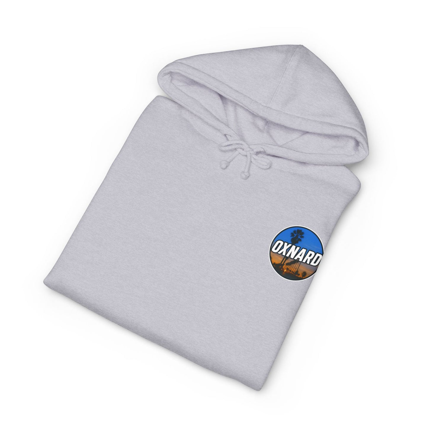 Oxnard Sunset Hoodie — Heavyweight Sports Grey Fleece