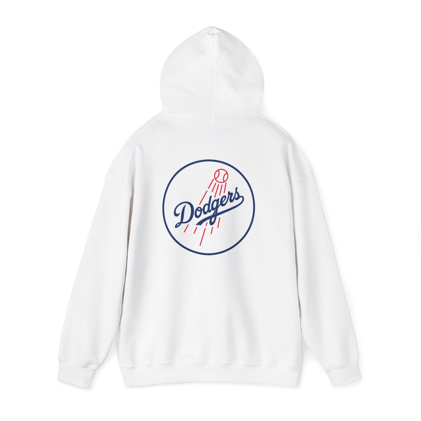 Dodgers White Hoodie — Unisex Dodgers Logo Sweatshirt