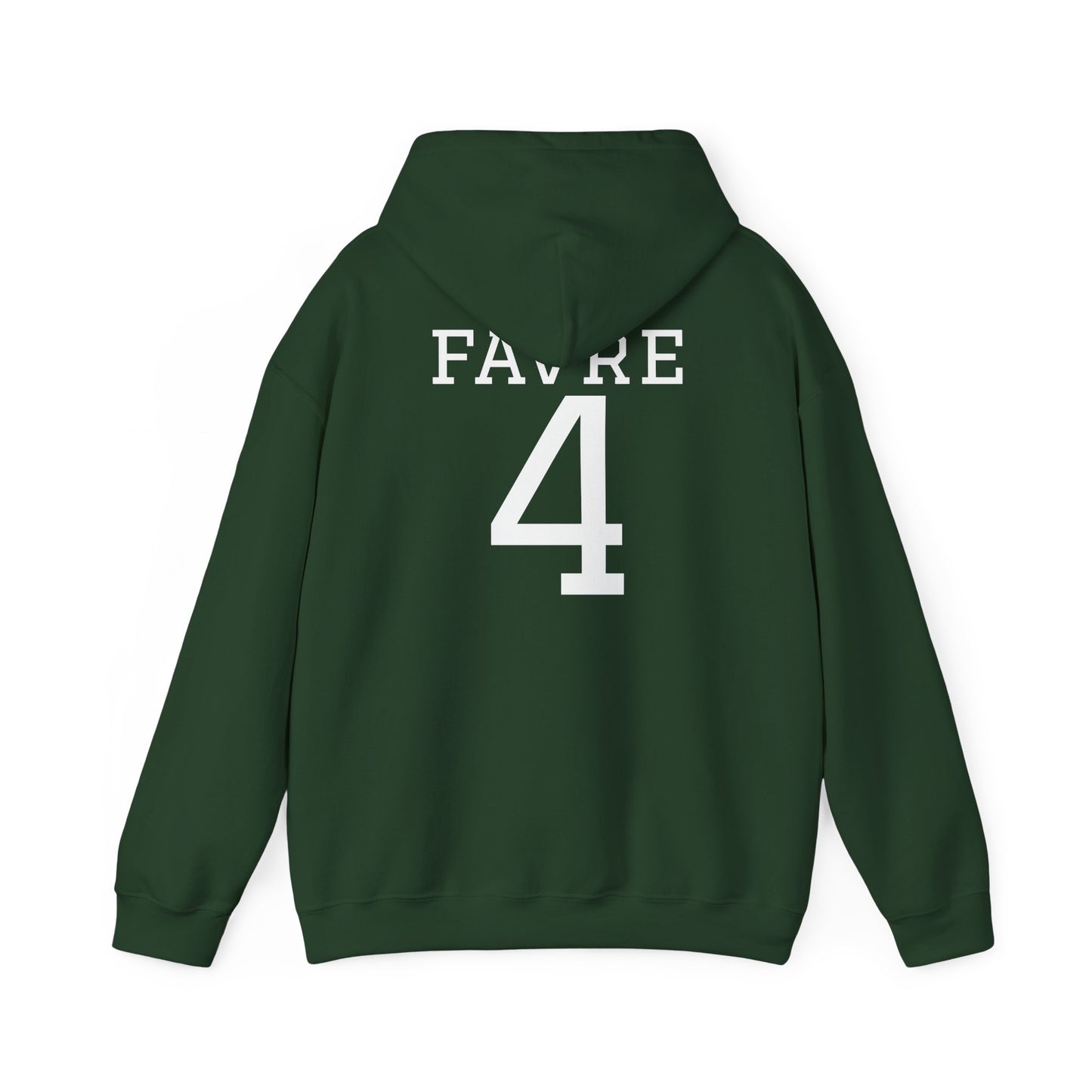 Packers Favre #4 Hoodie — Green Bay Football Fan Sweatshirt (Forest Green)